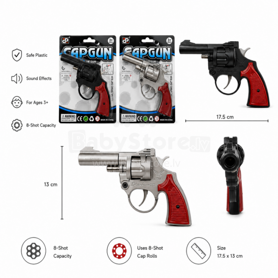 I-Toys Pistol Art.257037 Rotaļu pistole "Cap Gun"