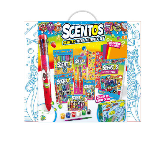 SCENTOS ST 20489 Scented Set - Blue Coloring Suitcase