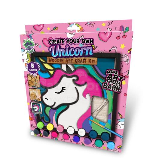 Splat Planet Wooden 3D Coloring Picture, Unicorn