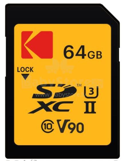 Kodak SD 64GB UHS-II U3 V90 Ultra Pro EKMSD64GUHS2V2K