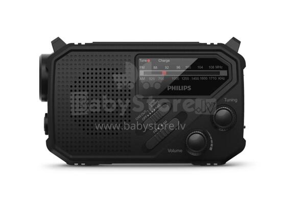 PHILIPS portatīvais kabatas izmēra radio, melns