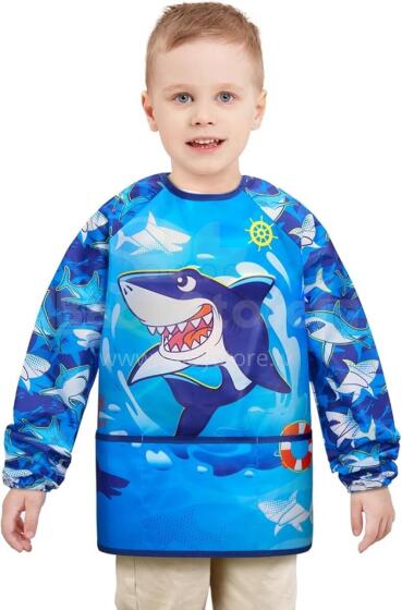 Waterproof Painting Coat Art.257374 Слюнявчик с рукавами и кармашком, большой