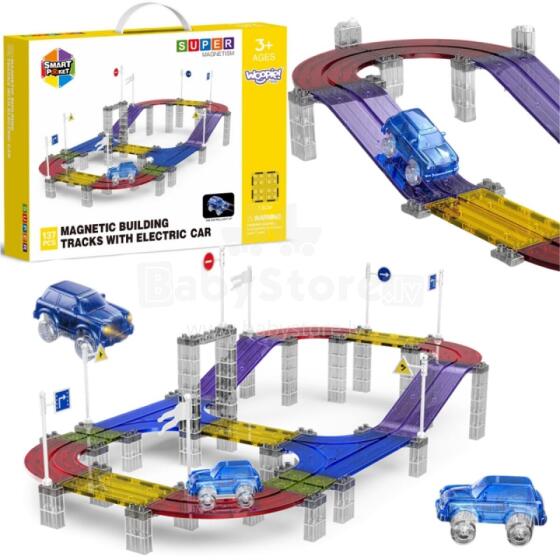 WOOPIE Magnetic Racing Car Track + Car 137 pcs