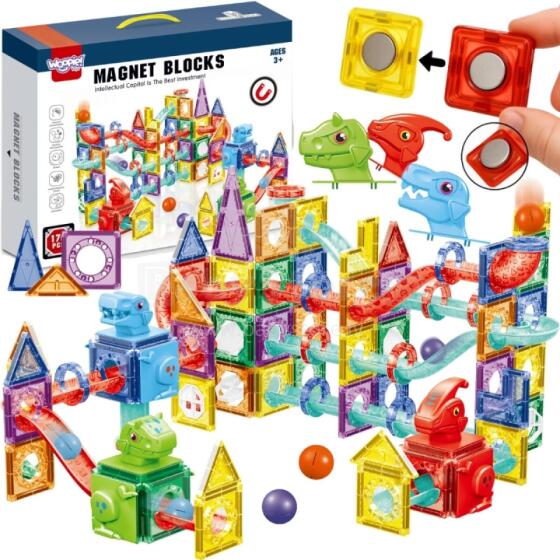 WOOPIE Magnetic Construction Blocks 3D Educational Set Marble Run 170 pcs