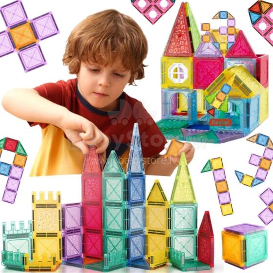WOOPIE Magnetic Construction Blocks 3D Educational Set Castle Vehicles 110 pcs