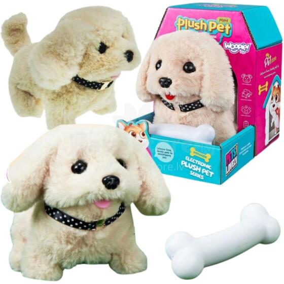 WOOPIE Interaktīvs Plīša Suns ar Kaulu Bichon Golden Retriever