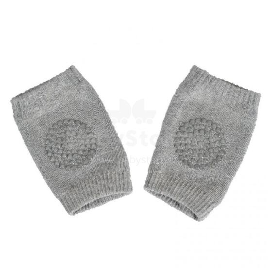 Mini Baby Knee Pads Art.257585 Light Grey Kokvilnas ceļu aizsargi ar ABS