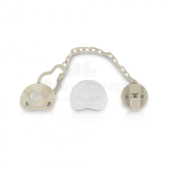 Mini Baby Soother&Soother Star Grey Art.257597 Silicone pacifier and holder 0-6 months.