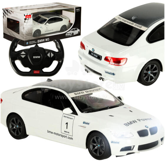 Ikonka Art.KX3536 RC auto 1:14 BMW M3 balts