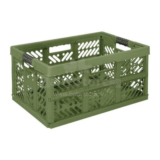 Folding box with load capacity up to 50kg Ben 54x37x28cm 45L olive color