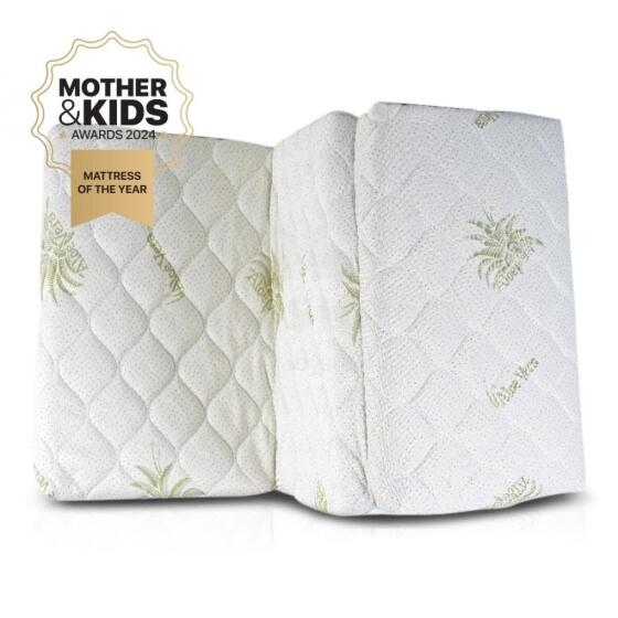Mini Baby  Tourist Mattress Art.257792 White  Матрасик складной для кроваток-манежей 120x60 см