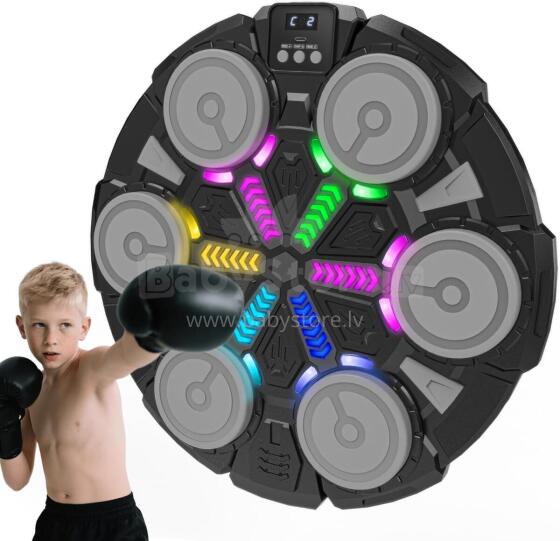 Music Boxing Machine Art.257853  Музыкальный боксерский тренажер для детей и взрослых, настенная боксерская подушка с Bluetooth и перчатками