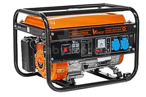STRĀVAS ĢENERATORS PT3800A VINCO 3.2 KW / 7.5 ZS / 15 L 2X230 V 16 A / 1X12 V / AVR