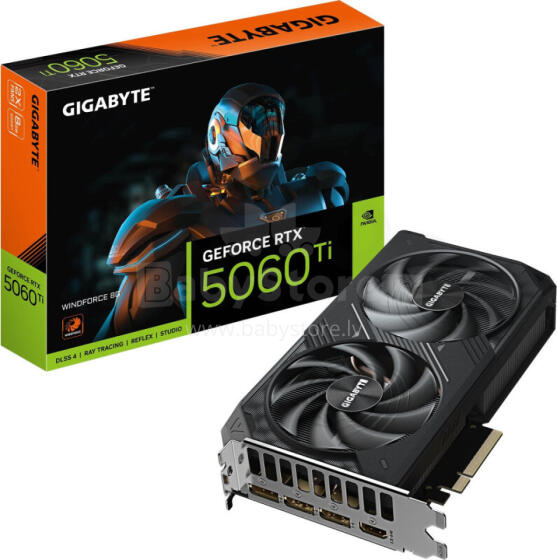 Видеокарта Gigabyte GeForce RTX 5060 Ti Windforce 8GB GDDR7 (GV-N506TWF2-8GD)