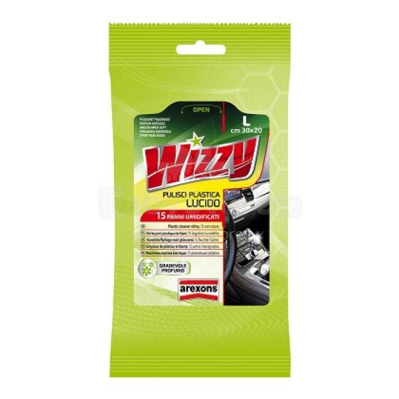 Чиститель пластика shiny WIZZY - 15 салфеток