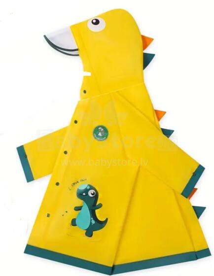 Kids Soft Raincoat Dino Art.258548 Yellow Bērnu lietus mētelis