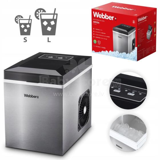 Kostkarka ledus mājas mašīna ledus kubiņiem 10 kg 165W WEBBER