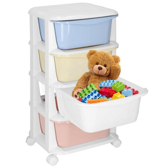 Springos HA0214 Mobile Cabinet with 4 Drawers on Wheels
