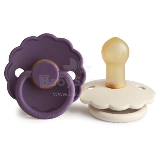 Frigg Daisy Round Latex Art.101934 Violet Dream/Dream Apaļš māneklītis (knupītis) no 100% naturāla kaučuka no 0-6 mēn. (2 gb.)