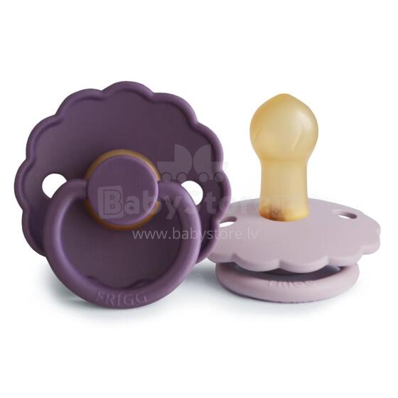Frigg Daisy Round Latex Art.101939 Violet Dream/Soft Lilac  Пустышка(соска) из 100% натурального каучука 6-18 мес.(2 шт.)