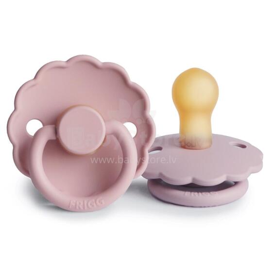 Frigg Daisy Round Latex Art.100459 Baby Pink/Soft lilac Пустышка(соска) из 100% натурального каучука 6-18 мес.(2 шт.)