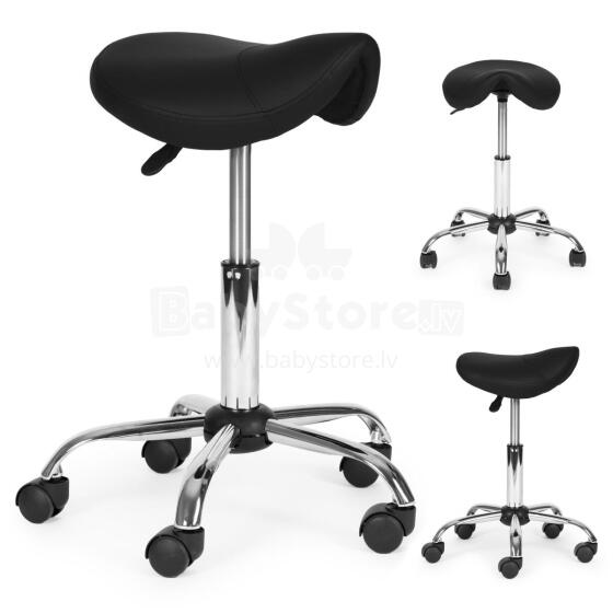 Swivel Saddle Stool Cosmetic Medical Adjustable Chair Black ModernHome