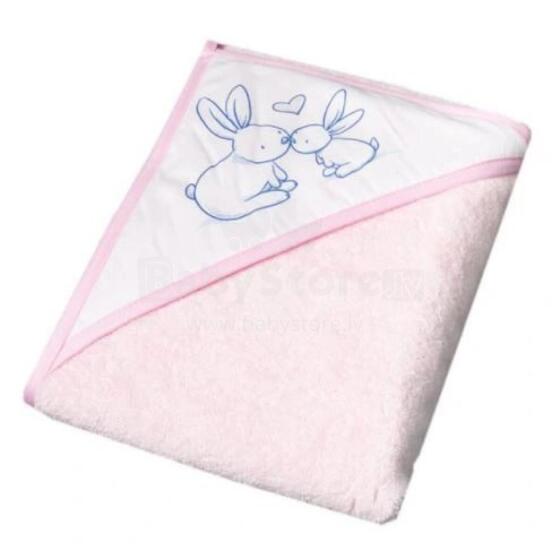 TEGA hooded towel BUNNY, 100x100 cm., Powder pink, KR-008
