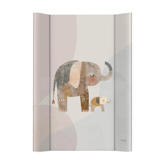 CEBA soft profiled changing mat short BASIC ELEPHANT FAMILY, 50x70 cm., W-102-000-781