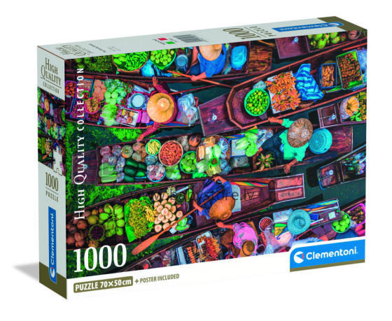 CLEMENTONI Puzzle thai floating market, 1000 pcs, 39932