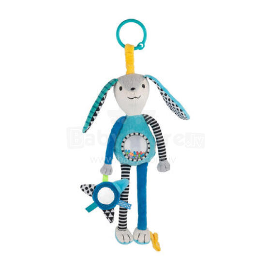 CANPOL 68/061_blu Plush Toy with Rattle and Mirror LONG EARS