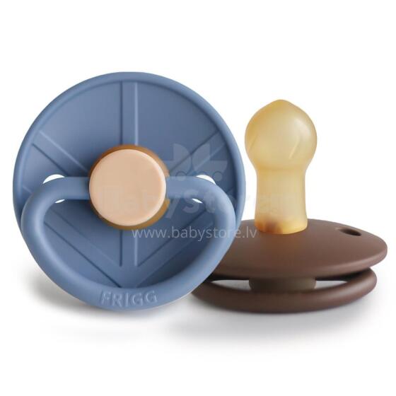 Frigg Little Viking Round Latex  Art.1101539 Harald/Bjorn  Пустышка(соска) из 100% натурального каучука 0-6 мес.(2 шт.)