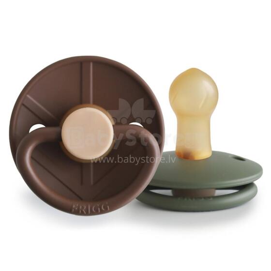 Frigg Little Viking Round Latex  Art.101541 Bjorn/Ragnar  Pacifier (nipple) made of 100% natural rubber 0-6 months (2 pcs.)