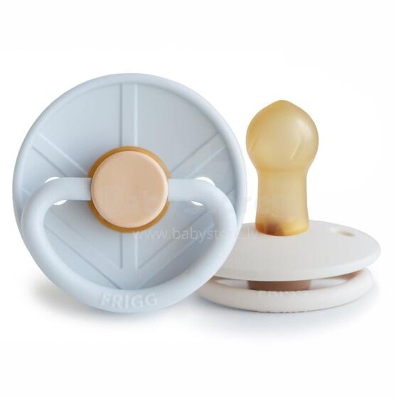 Frigg Little Viking Round Latex  Art.101548 Knud/Sigrid  Пустышка(соска) из 100% натурального каучука 6-18 мес.(2 шт.)