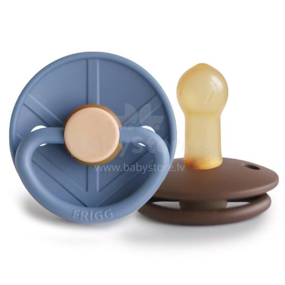 Frigg Little Viking Round Latex  Art.101547 Harald/Bjorn Pacifier (nipple) made of 100% natural rubber 6-18 months (2 pcs.)