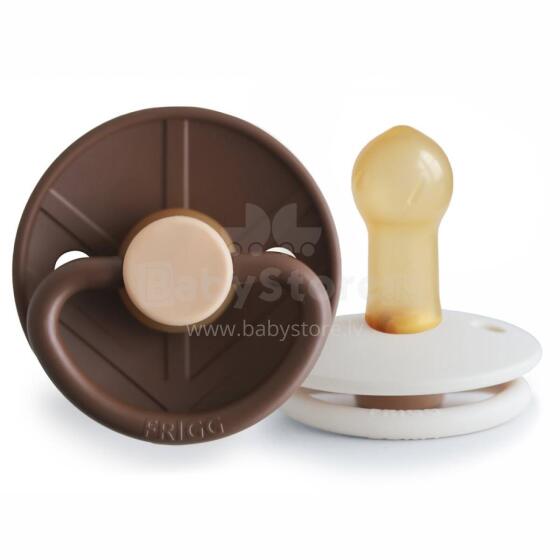 Frigg Little Viking Round Latex  Art.101545 Bjorn/Sigrid Pacifier (nipple) made of 100% natural rubber 6-18 months (2 pcs.)