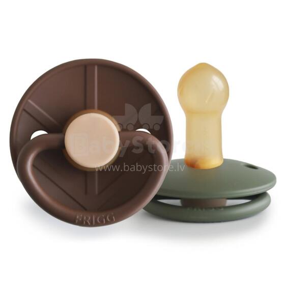 Frigg Little Viking Round Latex  Art.101549 Bjorn/Ragnar Pacifier (nipple) made of 100% natural rubber 6-18 months (2 pcs.)
