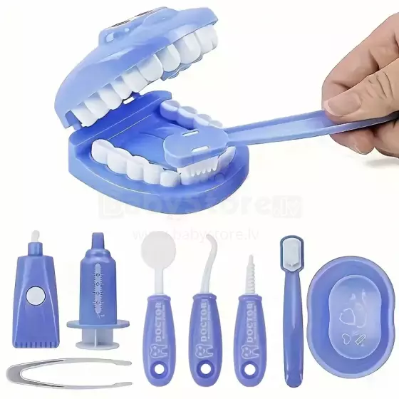 Doctor Set Smile Dentist Teeth Art.260087 Blue Drosmīgā zobārsta komplekts Zobi -  Supervaroņa smaids