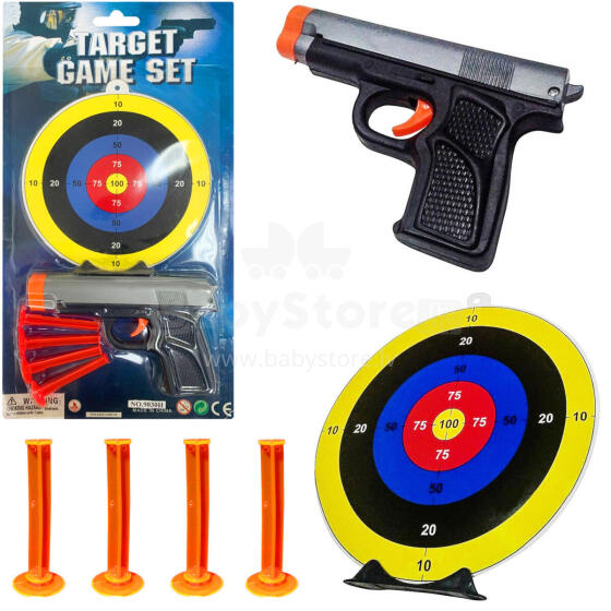 PISTOLET STRZAŁKI TARCZA