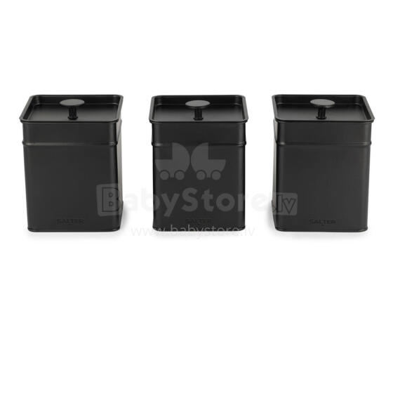 Salter BW124571EU7 Kuro 3-Piece Canister Set