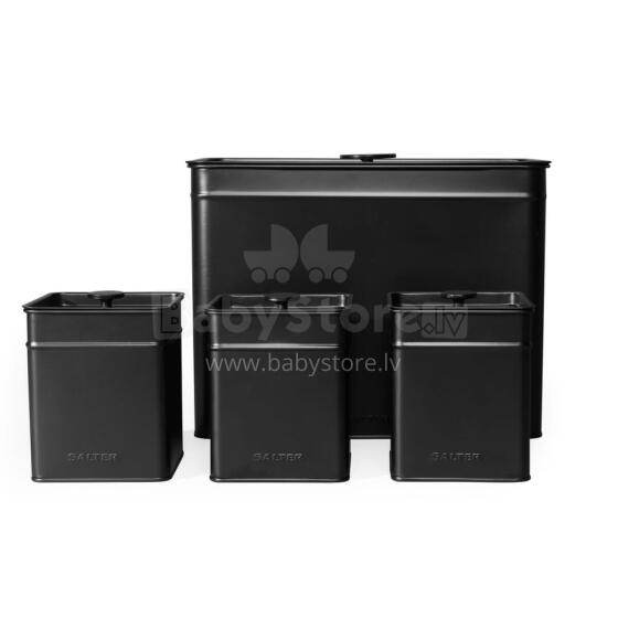Salter BW126141EU7 Kuro 4-Piece Bread Bin &amp; Canister Set