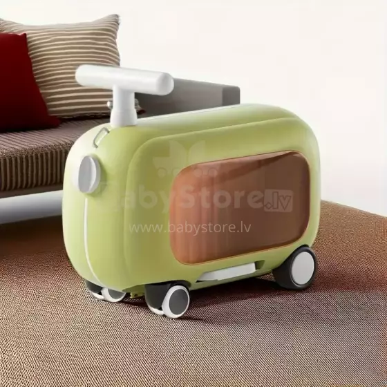Travel Boarding Luggage Suitcase Art.260368 Green  Čemodāniņš-sēdeklis ar riteņiem 3in1