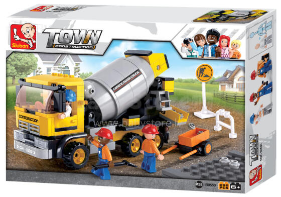 Sluban Constructor, Concrete Mixer, 296 pieces
