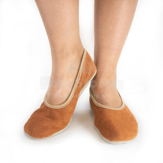 Bebe Basic Hip-Hop Gymnastics Shoes Art.SB120 Terracota Vingrošanas, sporta dejošanas čības ar ādas zoli