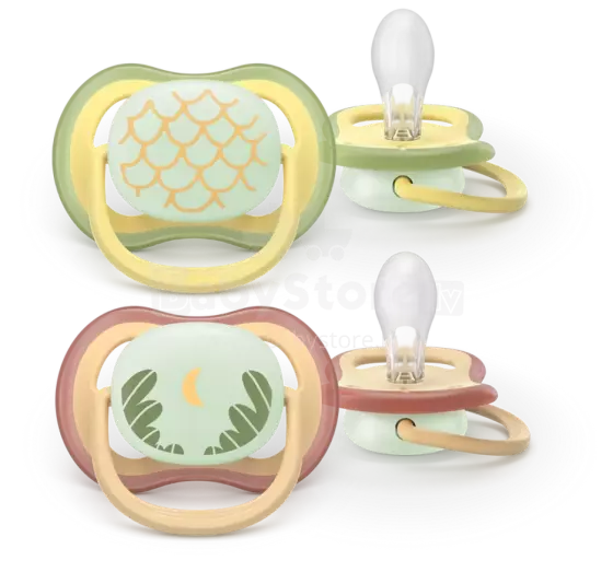 Philips Avent Air Night Art.SCF376/27  Silikona knupīši 0-6 mēn. BPA Free (2 gab.)