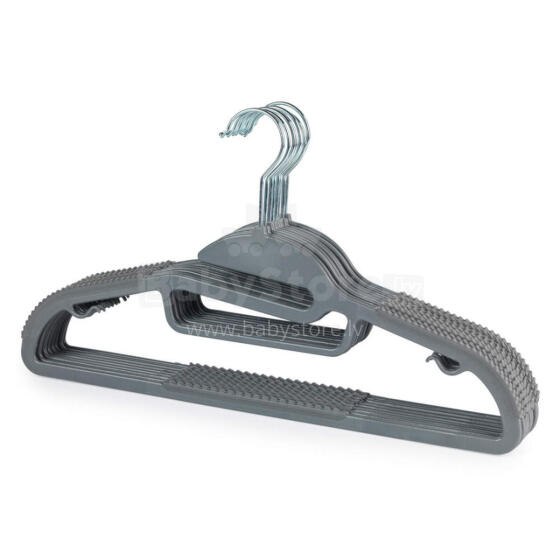 Beldray LA070598GRYFEU7 Grey Slimline Clothes Hangers - 8 Pack