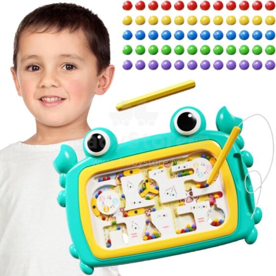 WOOPIE Magnetic Montessori Board Crab Maze Turquoise