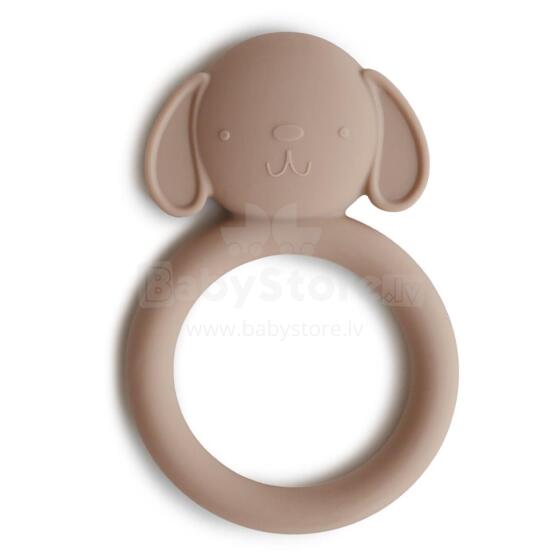 Mushie  Silicone Teether Dog Art.2560439 Augstākas kvalitātes - silikona grabulis (100% dabisks)