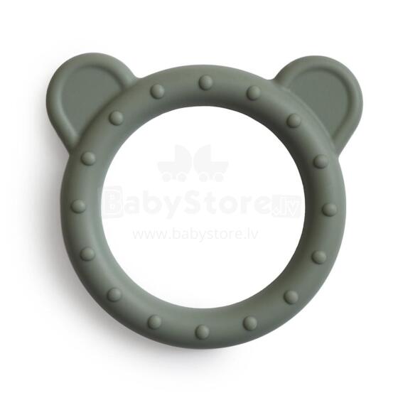 Mushie  Silicone Teether Rattle Art.2560263 Augstākas kvalitātes - silikona grabulis (100% dabisks)