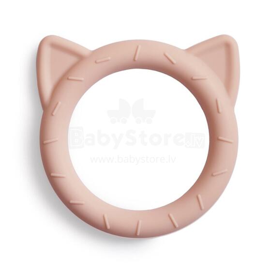 Mushie  Silicone Teether Rattle Art.2560265 Augstākas kvalitātes - silikona grabulis (100% dabisks)