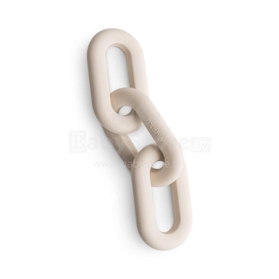 Mushie  Silicone  Teether Links Art.101269 Augstākas kvalitātes - silikona grabulis (100% dabisks)